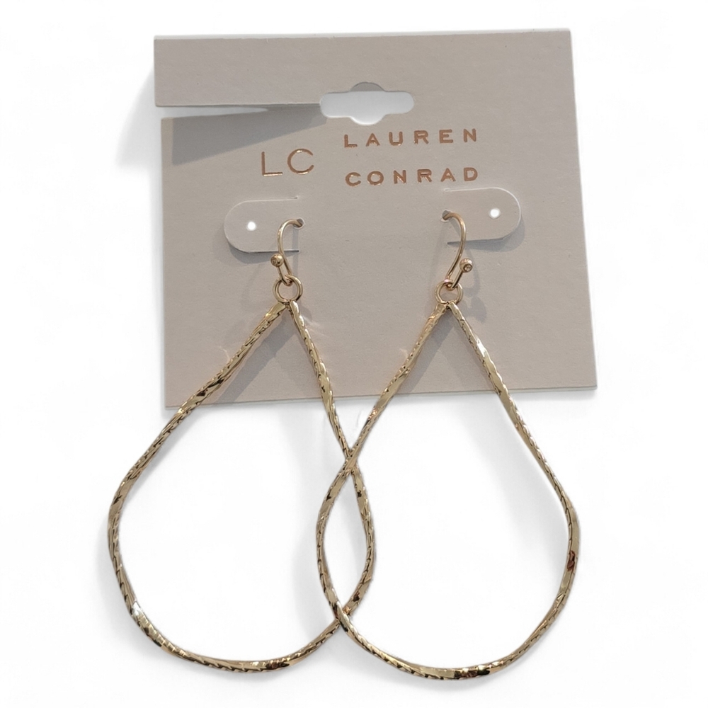 LC‎ Lauren Conrad Hammered Gold Earrings